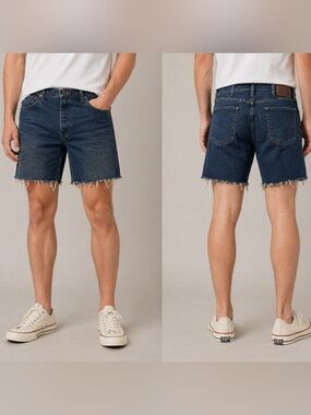 Wrangler Indigo Frayed‎ Hem Denim Cutoff Shorts